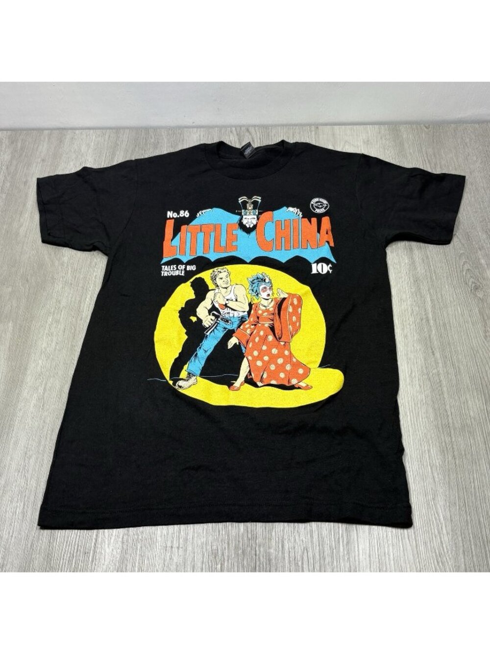 Small Big Trouble in Little China Graphic T-Shirt Comic Book Style Movie